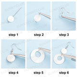 DIY Shell Earring Making Kits, with Shell Pendants & Links & Beads, Glass Pearl Beads and Brass Earring Hooks, Mixed Color, 25x2mm, Hole: 2mm