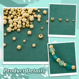 120Pcs 4 Style Brass Beads, Pumpkin, Real 18K Gold Plated, 3~6mm, Hole: 1~1.6mm, 30pcs/style