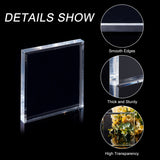 Square Transparent Acrylic Display Base, for Jewelry, Toys Display, Clear, 10.15x10.15x1.5cm