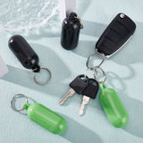 4Pcs 2 Colors Plastic Pill-shape Floating Pendant Keychain, for Boating Fishing Kayak Surfing Sailing and Outdoor Sports Accessories, Mixed Color, 8.9cm, 2pcs/color