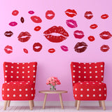 PVC Wall Stickers, Rectangle, for Home Living Room Bedroom Decoration, Lip Pattern, 390x800mm