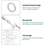 Stainless Steel Double Snap Ring, Fishing Split Rings, with ABS Fishing Plier, Stainless Steel Carp Fishing Accessories, Stainless Steel Color, 382pcs/set