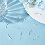 10Pcs Tube 925 Sterling Silver Beads, Silver, 20x2mm, Hole: 1.2mm