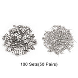 304 Stainless Steel Stud Earring Findings, with Loop, 100PCS 316 Stainless Steel Ear Nuts, Stainless Steel Color, 200pcs/box