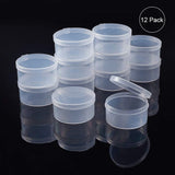 Plastic Bead Containers, Column, Clear, 5.2x2.8cm, capacity: 35ml, 12pcs, Carton: 20x13x8cm