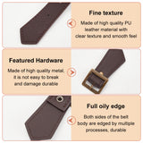 4Pcs Imitation Leather Toggle Buckle, with Alloy Findings, for Bag Sweater Jacket Coat, DIY Sewing Accessories Crafts, Coconut Brown, 10.9x2.65x0.2cm, Hole: 2mm