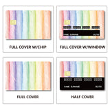 PVC Plastic Waterproof Card Stickers, Self-adhesion Card Skin for Bank Card Decor, Rectangle, Rainbow, 186.3x137.3mm