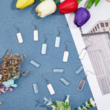 DIY Blank Rectangle Dome Earring Making Kit, Including 304 Stainless Steel Earring Settings, Glass Cabochons, Stainless Steel Color, 60Pcs/box