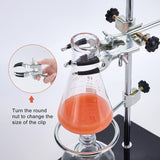 Laboratory Support Stand, with Rod, Lab Clamp, Flask Clamp, Condenser Clamp Stands, Lab Supplies, Platinum, 350mm