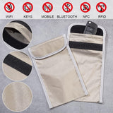 Tactical Mobile Phone Radiation Protection Shielding Bags, Anti-tracking, Positioning and Detection, Disruptive Pattern Mobile Phone Function Pack, Silver, 18.5x11.2x0.5cm