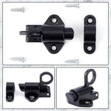 Aluminum & Alloy Lock Catch Clasps, with Screw, Suitcase Box Latch Hasp Lock Clasps, Black, 5.8x4.3x4.25cm, 2sets/bag