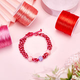 5 rolls 5 colors Nylon Rattail Satin Cord, Beading String, for Chinese Knotting, Jewelry Making, Mixed Color, 1mm, about 32.8 yards(30m)/roll, 1 roll/color