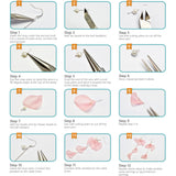DIY Earring Making, with Frosted Acrylic Bead Caps, Brass Pendants, Acrylic Pendants, Brass Ball Head pins and Iron Jump Rings, Silver, 11x7x3cm