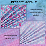 Fish Scale Pattern Polyester-Cotton Fabric, for DIY Bag Cloth Accessories, Colorful, 1482x1000x0.2mm