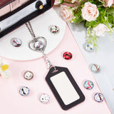 DIY Interchangeable Dome Office Lanyard ID Badge Holder Necklace Making Kit, Including Brass Jewelry Snap Buttons, Alloy Snap Keychain Making, 304 Stainless Steel Cable Chains Necklaces, Shoes Pattern, 18.5x9mm, 12pcs/box