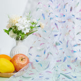 Feather Pattern Mesh Nylon Lace Fabric, for Kids Party Dress Decoration, 400x171x0.01cm