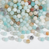 2 Strands Natural Flower Amazonite Beads Strands, Faceted, Round, 6mm, Hole: 1mm, about 63pcs/strand, 15.55 inch