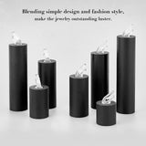 1 Set Acrylic Jewelry Finger Ring Displays Stands, Column, Black, 2x3.2~9.2cm, 7pcs/set