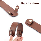 Imitation Leather Bag Strap Padding, Pressure Relief Shoulder Strap Protector Cover, with Iron Button, Olive, 22.8x9.3x0.5cm