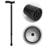 4Pcs Anti-slip Rubber Walking Stick Footpad Accessories, Black, 40x38mm, Inner Diameter: 28mm, 4pcs/bag