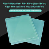 Rectangle FR-4 Fiberglass Sheet, Inflaming Retarding Fiberglass Board, Medium Turquoise, 333x298x1.5mm