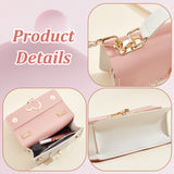 DIY Women's Crossbody Bag Kits, Include Imitation Leather Fabric, Magnetic Clasp, Heart Lock, Screwdriver, Pink, 2.2~89x0.15~19.8x0.1~0.85cm