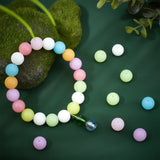 160Pcs 8 Colors Luminous Silicone Beads, Chewing Beads For Teethers, DIY Nursing Necklaces Making, Round, Mixed Color, 12x11.5mm, Hole: 2mm, 20pcs/color