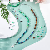 DIY Stretch Bracelets Making Kits, Including 1 Strand Disc Natural & Synthetic Gemstone Beads Strands and 1 Roll Strong Stretchy Beading Elastic Thread, 4x2.5mm, Hole: 0.7mm, about 167pcs/strand, 15.43 inch(39.2cm)