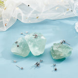 80Pcs 4 Colors 304 Stainless Steel Post Stud Earring Settings with 316 Surgical Stainless Steel Pins and 80Pcs 304 Stainless Steel Ear Nuts, Stainless Steel Color, 3~8mm, pin: 0.8mm, fit for 3~8mm rhinestone, 20pcs/color