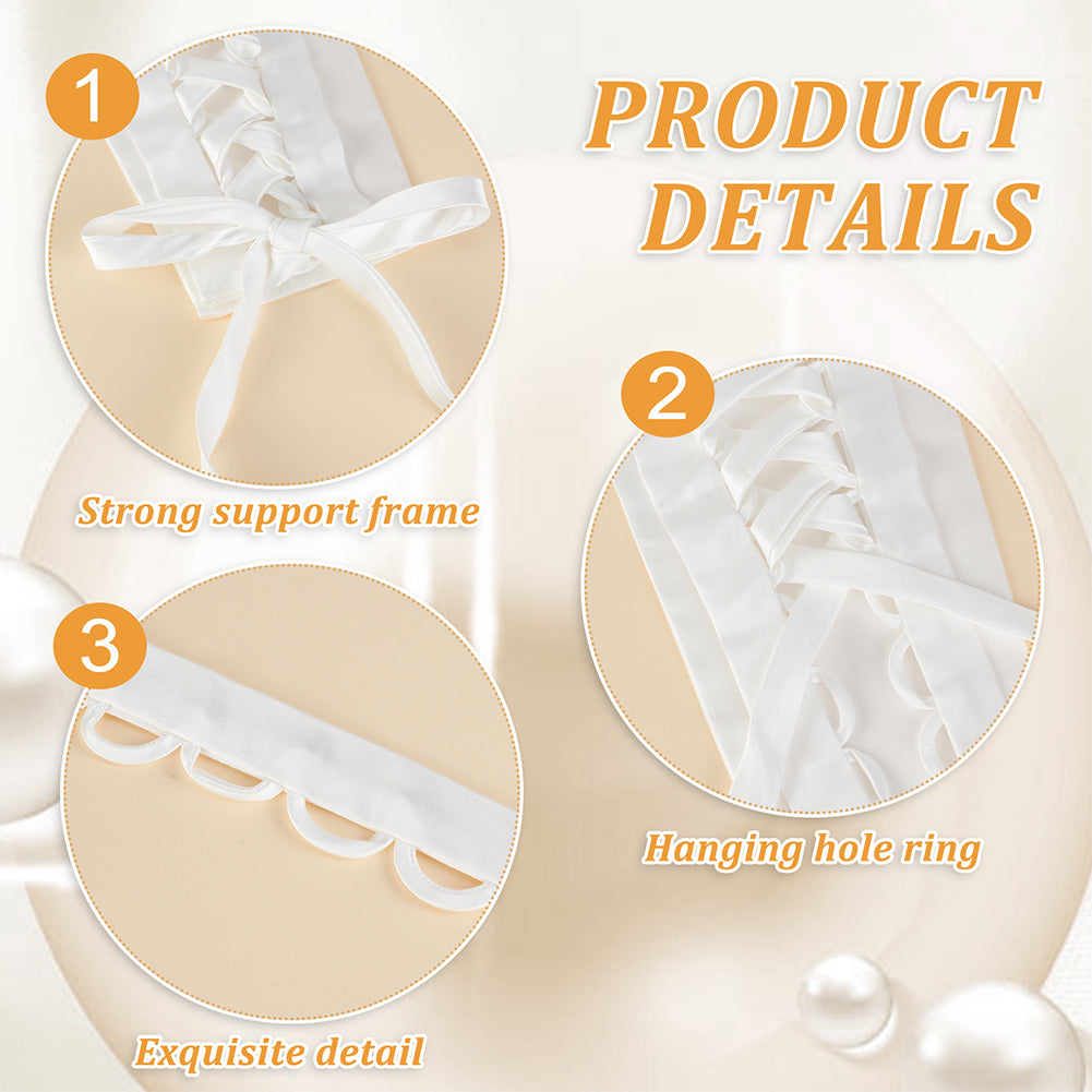 Bridal Dress Zipper Replacement, Adjustable Fit Satin Corset Back Kit