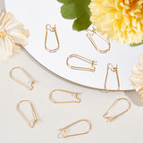 50Pcs 304 Stainless Steel Hoop Earrings Findings, Kindey, Golden, 25x10.5x2.5mm, Pin: 0.8mm