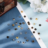 200 Sets 4 Colors Iron Grommet Eyelet Findings, with Washers, for Bag Repair Replacement Pack, Mixed Color, 0.6x0.4cm, Inner Diameter: 0.3cm, 50 sets/colors