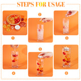 DIY Thanksgiving Day Vase Fillers for Centerpiece Floating Pearls Candles, Including Pumpkin Acrylic Display Decorations & Beads, Plastic Round Beads, Maple Leaf PET Nail Art Sequins, Orange Red