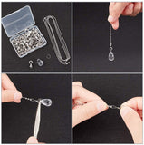 304 Stainless Steel Ball Chain Connectors, Pull Loop Connectors, Stainless Steel Color, 13.5~21.5x5.5~9.5x4.5~7.5mm, Hole: 3~3.5mm, Fit for 2.4mm/3mm/3.2mm/4.5mm/6mm/6.5mm Ball Chain, 70pcs/box