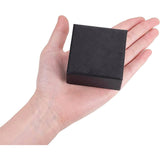 Kraft Paper Cardboard Jewelry Boxes, Ring Box, Square, with Sponge inside, Black, 5.7x5.7x3.7cm