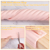 NBR Anticollision Strip, Corrugated Baby Table Bumper Guards, for Furniture Against Sharp Corners, PeachPuff, 80x8mm, 2m/roll