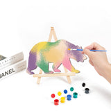 Laser Cut Wooden Wall Sculpture, Torus Wall Art, Home Decor Meditation Symbol, Bear, BurlyWood, 25x14cm