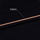 Round Copper Wire for Jewelry Making, Long-Lasting Plated, Raw(Unplated), 26 Gauge, 0.4mm, about 198 Feet(66 yards)/roll