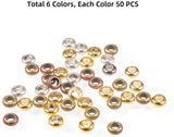 Alloy Spacer, Rondelle, Mixed Color, 7x3mm, Hole: 4mm, 300pcs/box