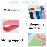 15M 15 Colors Polyester Flat Elastic Rubber Band, Webbing Garment Sewing Accessories, Mixed Color, 50mm, 1m/color