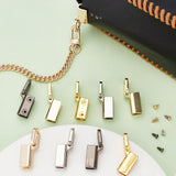 5 Pairs 5 Colors Alloy Bag Suspension Clasps, with Screws, Rectangle, Mixed Color, 4.3x1.6x1.7cm, Hole: 2.5mm, Inner Diameter: 0.9x1.2cm, 1 pair/color