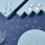 250Pcs Plastic Clip-on Earring Findings, Earring Settings, Clear, 11.5x9x1mm, Hole: 0.8mm