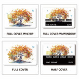 PVC Plastic Waterproof Card Stickers, Self-adhesion Card Skin for Bank Card Decor, Rectangle, Tree of Life, 186.3x137.3mm