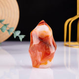 Natural Red Agate Torch Display Decoration, Home Decoration, 25~60x50~100mm