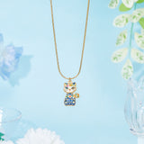 48Pcs 8 Styles Rack Plating Alloy Pendants, Printed, Cat Charm, Light Gold, Mixed Color, 23x14x2mm, Hole: 1.6mm, 6pcs/style