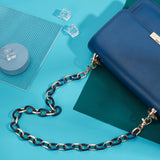 Teardrop Resin Bag Links Straps, with Aluminum Clasps, Bag Replacement Accessories, Prussian Blue, 62x1.8x1.4cm