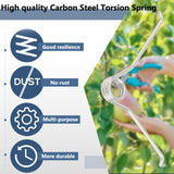 24Pcs High Carbon Steel Torsion Spring, Tiny Torsional Spring for Tools Maintenance DIY Carpentry, Stainless Steel Color, 81~84x48~50x7mm, Hole: 8mm, wire gauge: 2mm