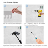 Fashion Iron Medal Hanger Holder Display Wall Rack, 20 Hooks, with Screws, Word Dream believe achieve NEVER GIVE UP, Silver Color Plated, 132x400mm