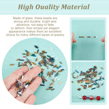 4806Pcs 12 Style Glass Bugle Beads, Iris, Mixed Color, 4~6x2mm, Hole: 1mm