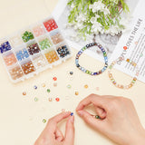 DIY Cube Glass Bead Stretch Bracelets Making Kits, include Electroplate Faceted Glass Beads and Clear Elastic Crystal Thread, Mixed Color, Beads: 6x6x6mm, Hole: 1mm, 450pcs/set, Thread: 0.8mm, 10m/roll, 1roll/set